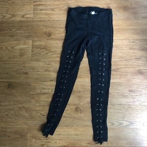 Lace up leggings